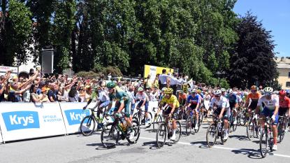 Ciclisti a Pinerolo per la tappa del Tour de France