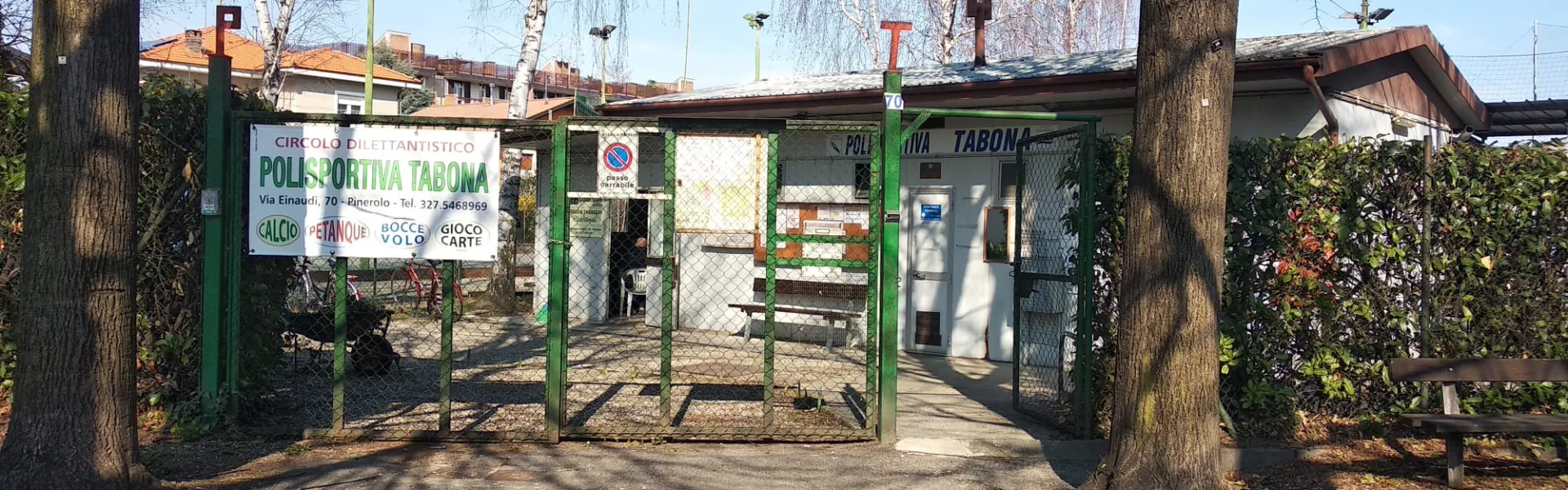 Ingresso dell'impianto sportivo